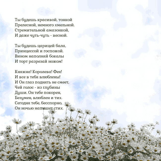 Открытка с ромашками