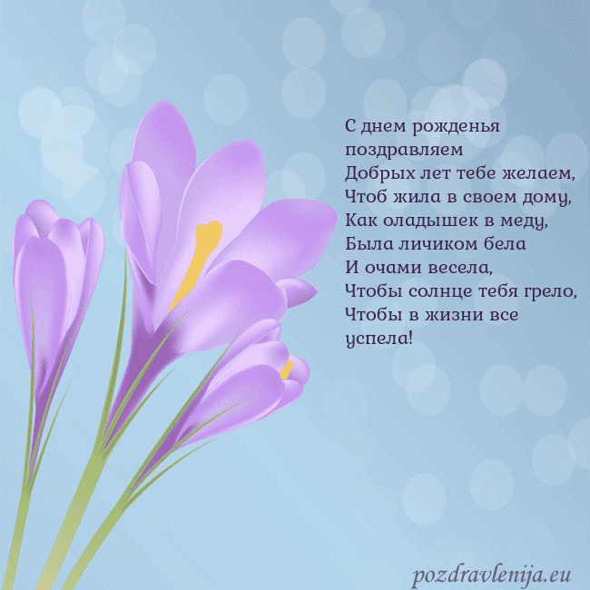 Открытка с крокусом
