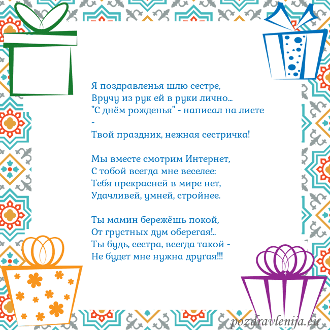 Открытка с подарками