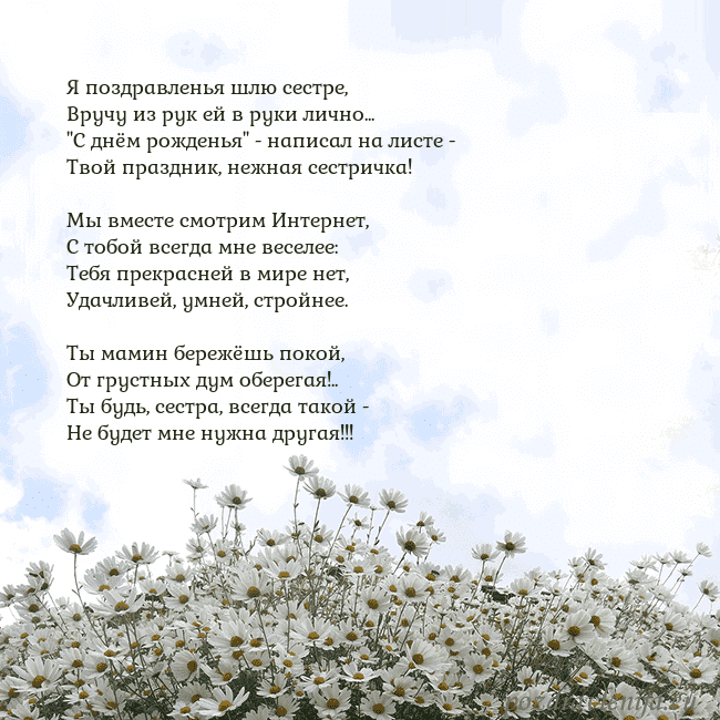 Открытка с ромашками