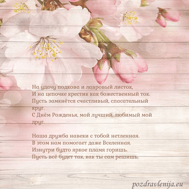 Открытка с цветами яблони