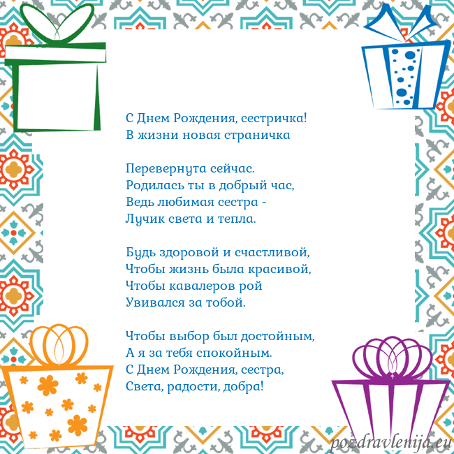 Открытка с подарками