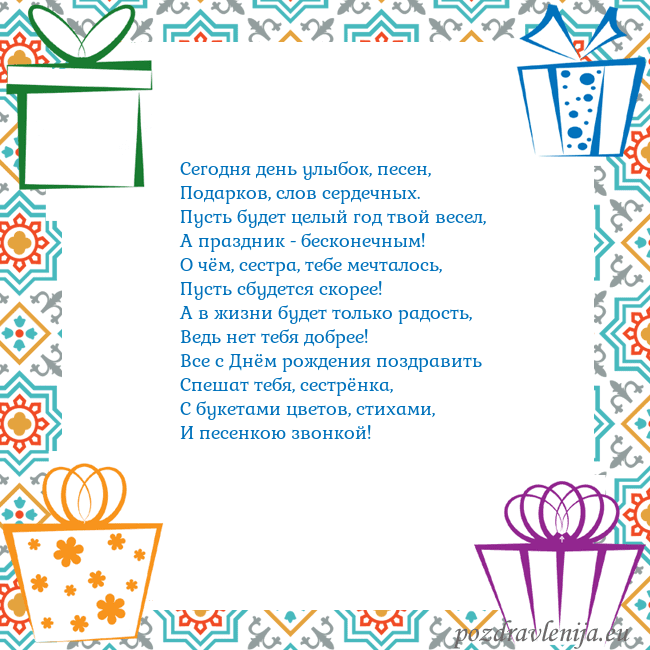 Открытка с подарками