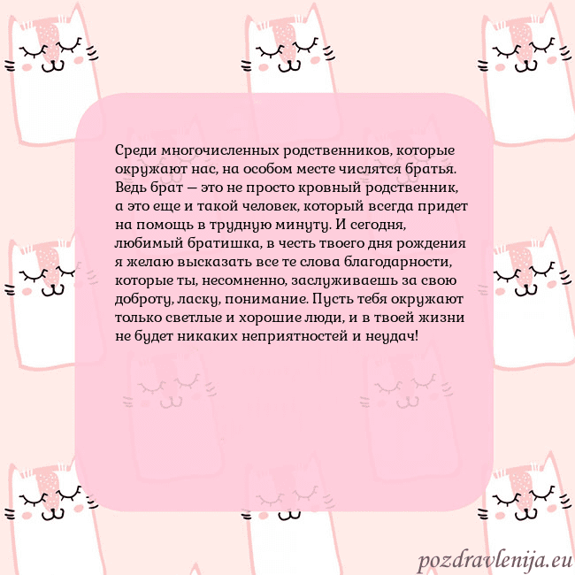 Розовая открытка с забавными кошками