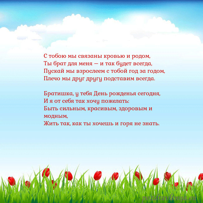 Открытка с тюльпанами