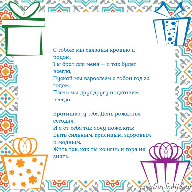 Открытка с подарками