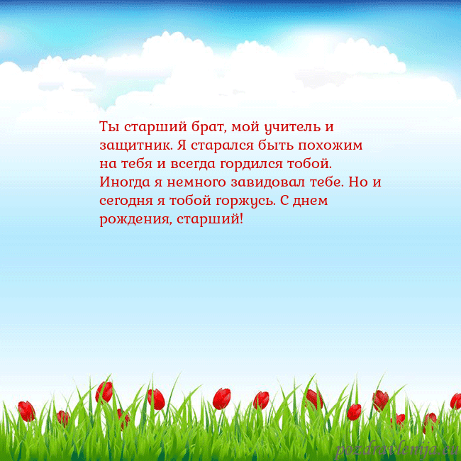 Открытка с тюльпанами