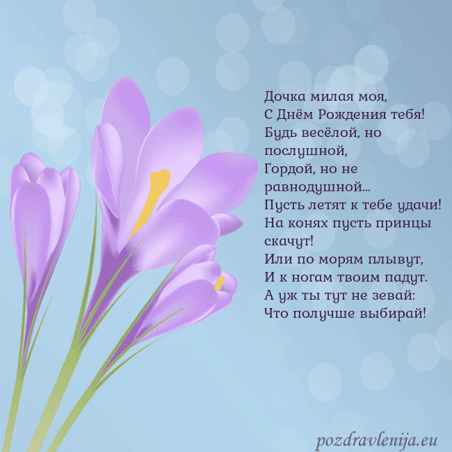 Открытка с крокусом