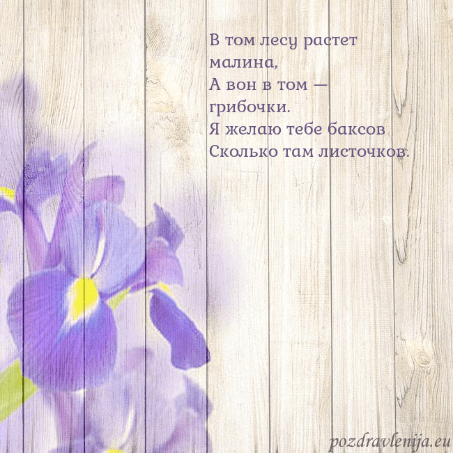 Открытка с ирисами