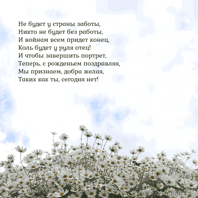 Открытка с ромашками