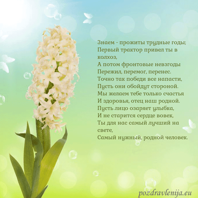 Открытка с гиацинтом