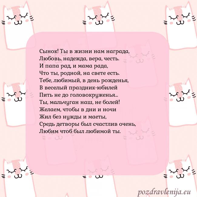 Розовая открытка с забавными кошками