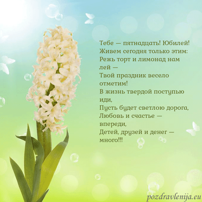 Открытка с гиацинтом