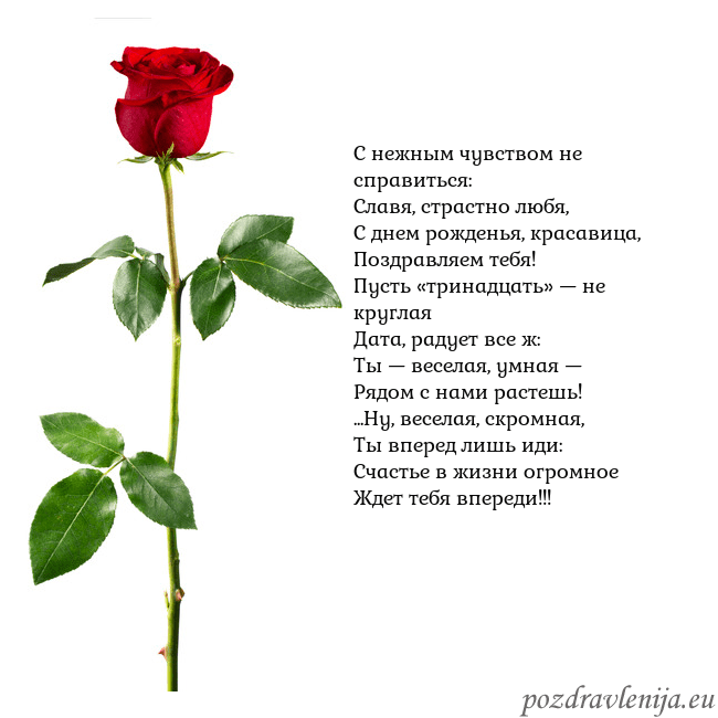 Открытка с красной розой