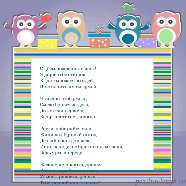 Открытка с совами