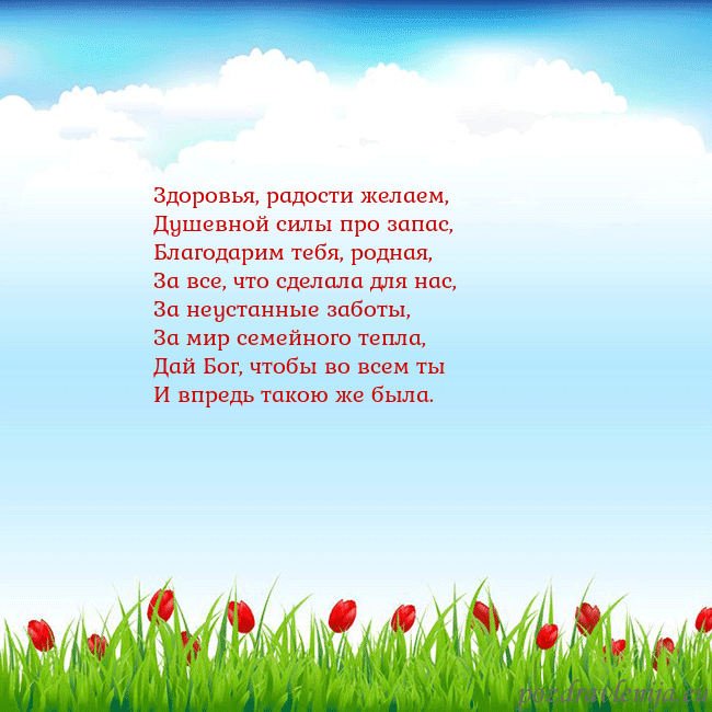 Открытка с тюльпанами