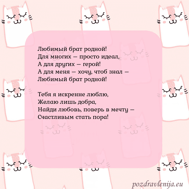 Розовая открытка с забавными кошками