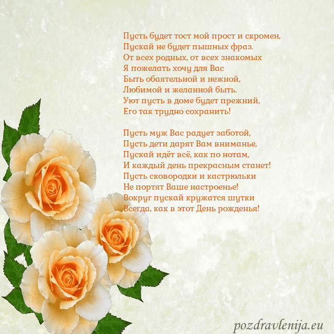 Открытка на день рождения с желтыми розами