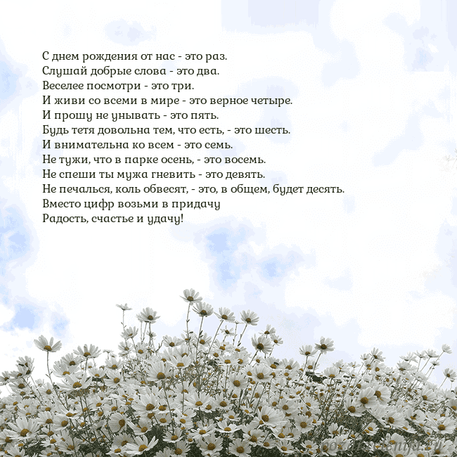 Открытка с ромашками