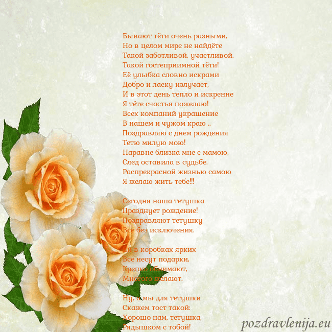 Открытка на день рождения с желтыми розами