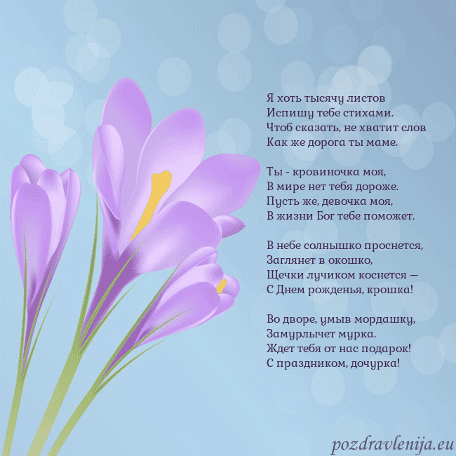 Открытка с крокусом