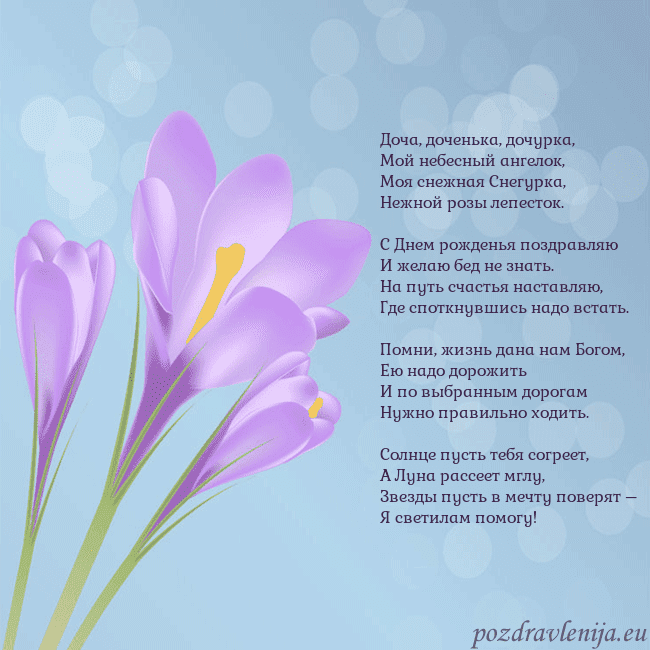 Открытка с крокусом