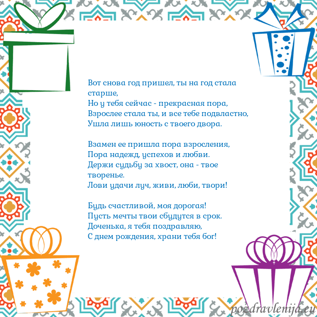 Открытка с подарками