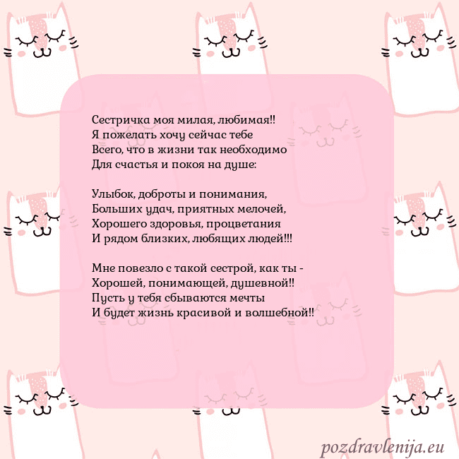 Розовая открытка с забавными кошками