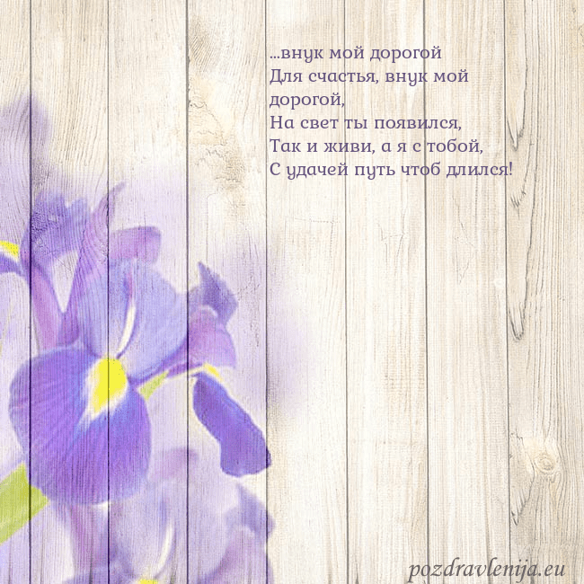 Открытка с ирисами