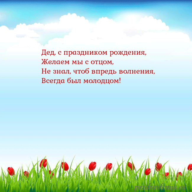 Открытка с тюльпанами