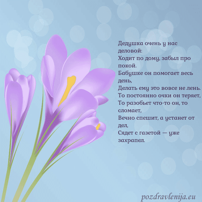 Открытка с крокусом