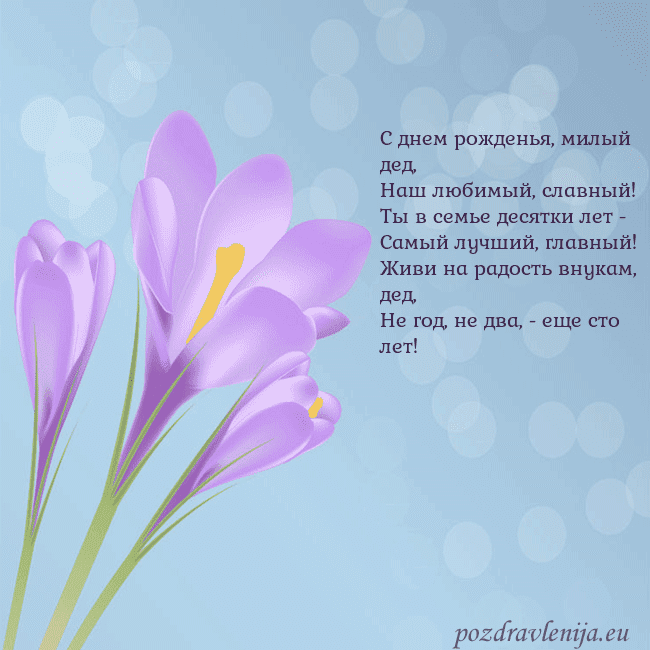 Открытка с крокусом