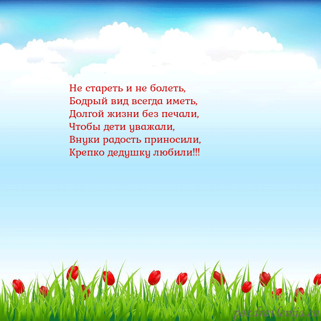 Открытка с тюльпанами