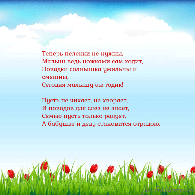 Открытка с тюльпанами