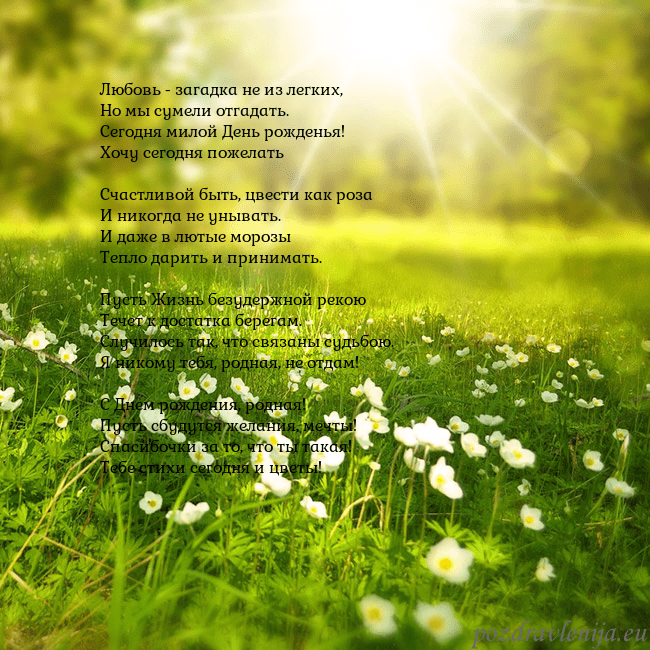 Электронная открытка с утопающим в солнечном свете лугом