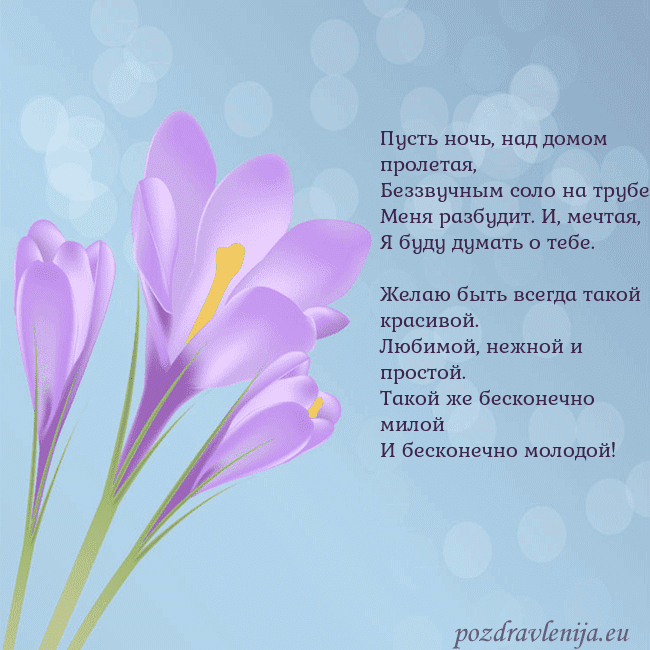 Открытка с крокусом