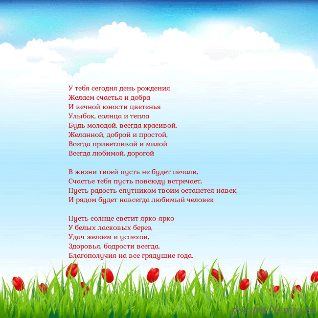 Открытка с тюльпанами