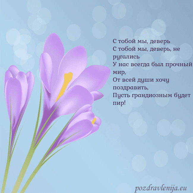 Открытка с крокусом