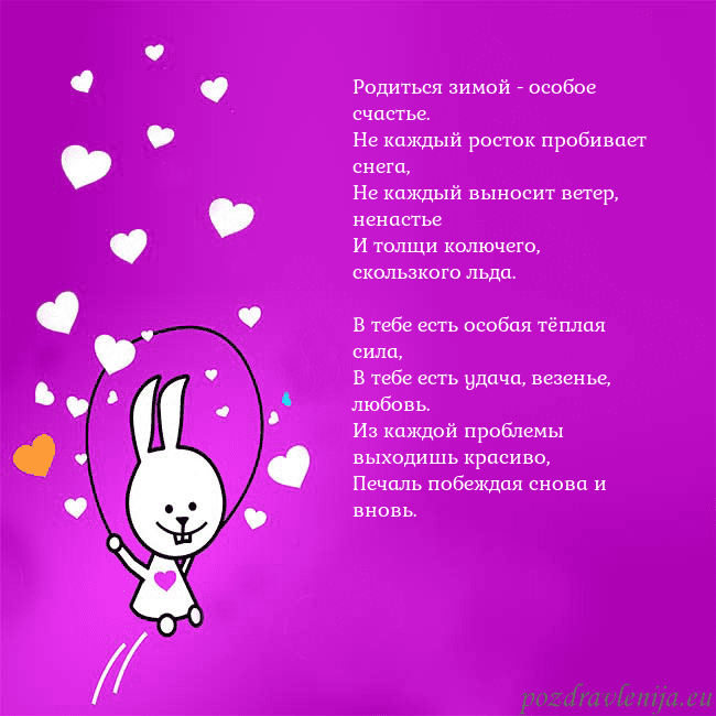 Открытка с забавным зайчиком