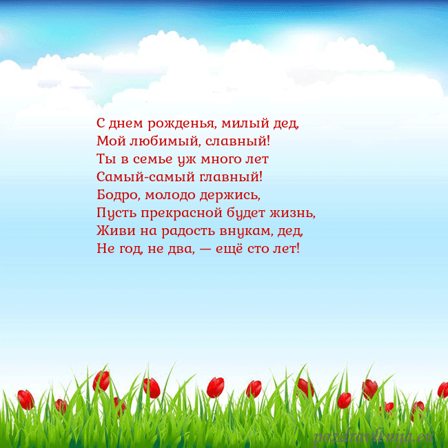 Открытка с тюльпанами