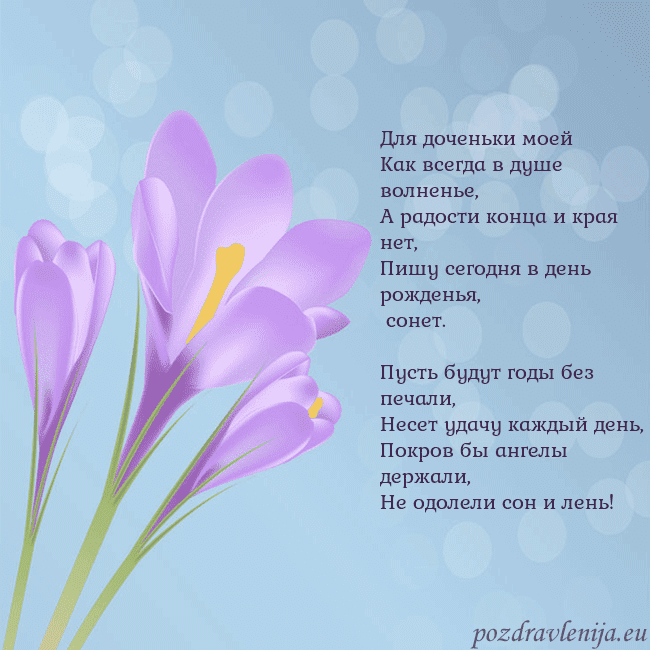 Открытка с крокусом
