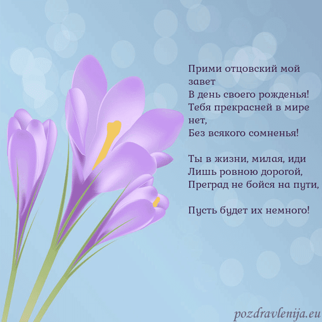 Открытка с крокусом