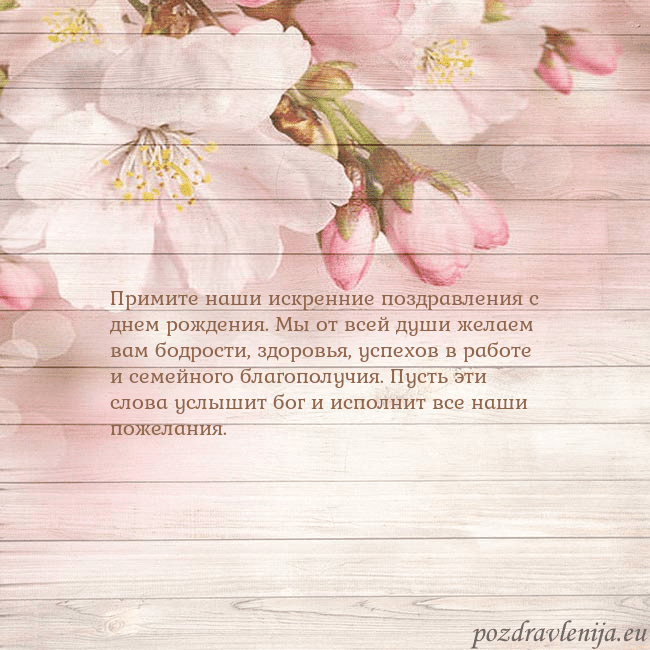 Открытка с цветами яблони