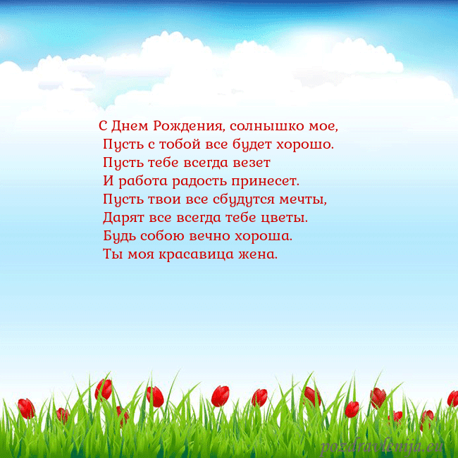 Открытка с тюльпанами