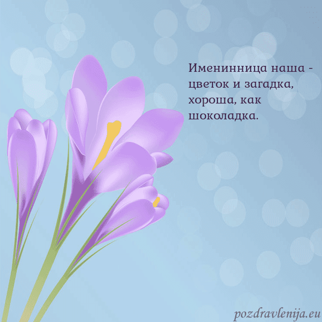 Открытка с крокусом