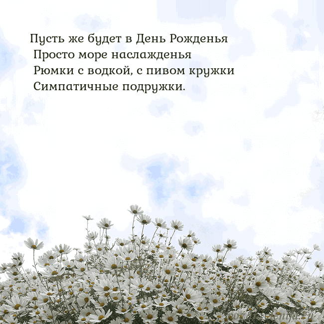 Открытка с ромашками