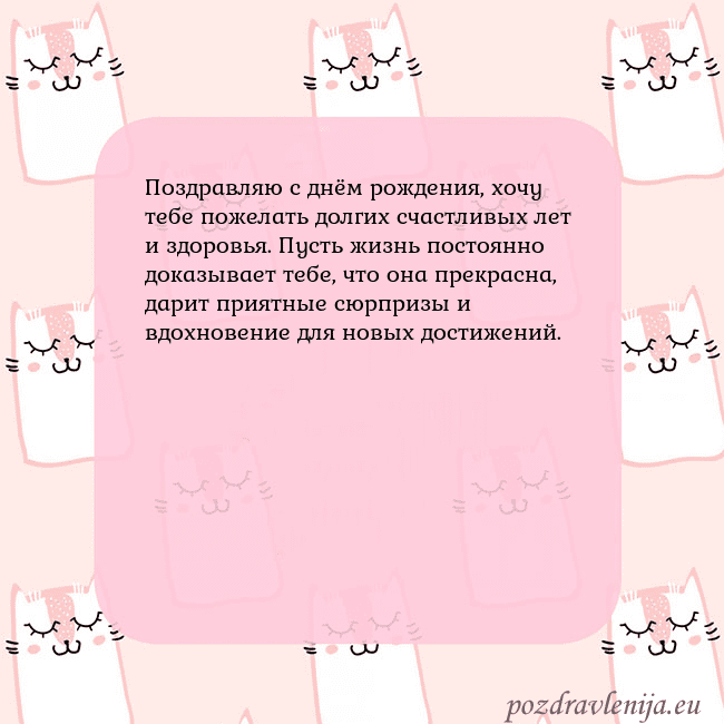 Розовая открытка с забавными кошками