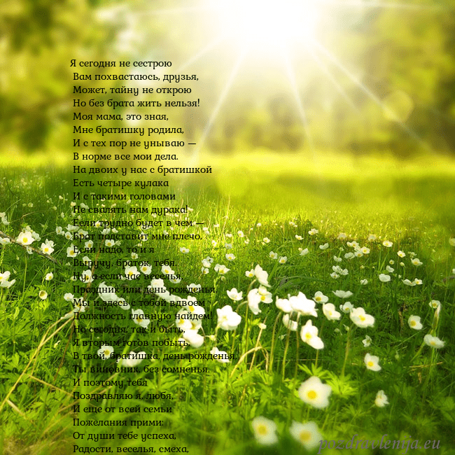 Электронная открытка с утопающим в солнечном свете лугом