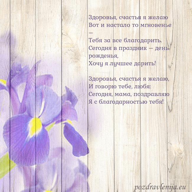 Открытка с ирисами