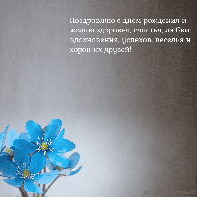 Открытка с фиалками